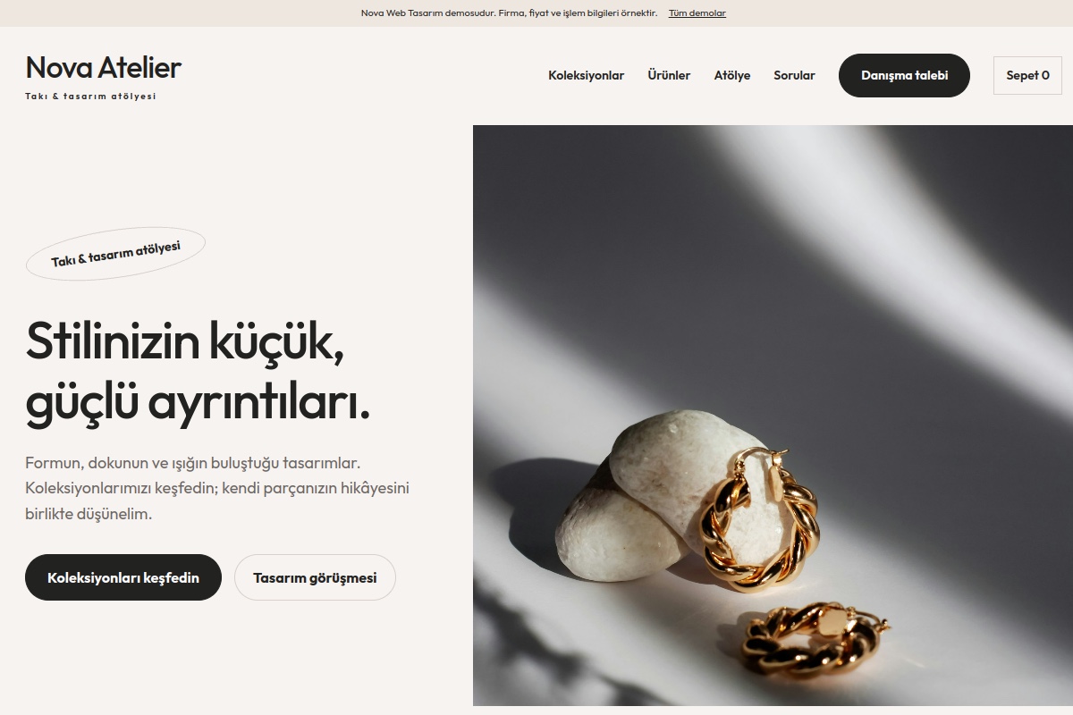 Nova Atelier demo ekran görüntüsü