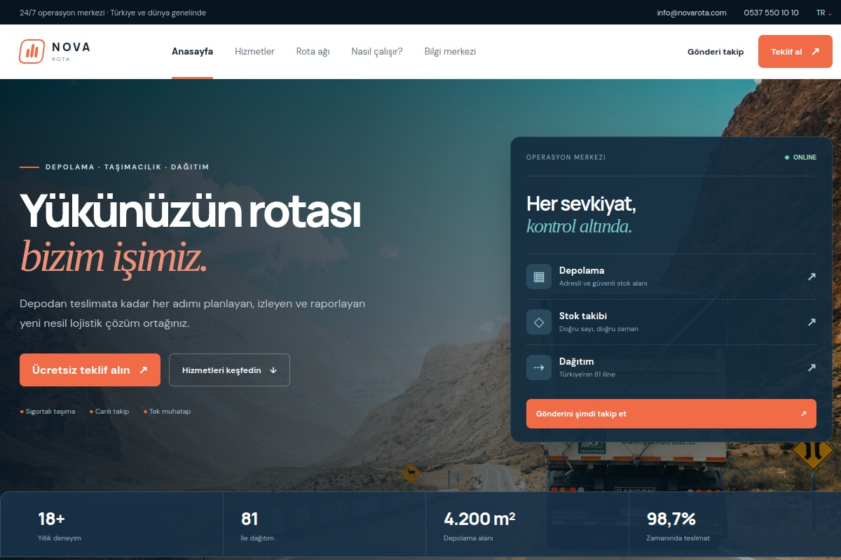 Nova Rota demo ekran görüntüsü