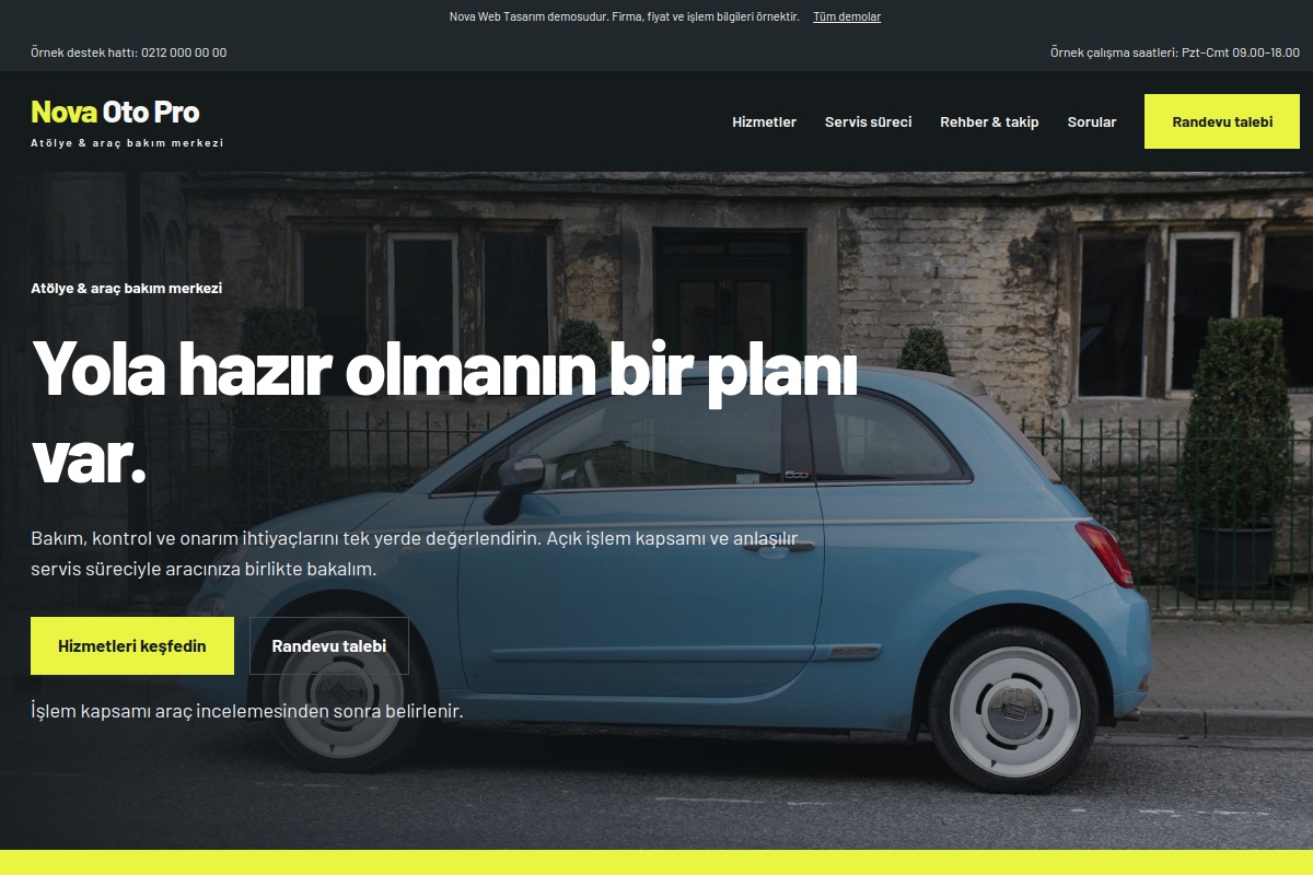 Nova Oto Pro demo ekran görüntüsü