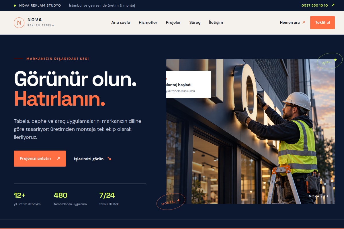Nova Reklam Tabela demo ekran görüntüsü